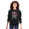 thumbnail image 1 of Hope Pink Ribbon Breast Cancer BCA Women Crewneck Sweatshirt Brisco Brands S, 1 of 6