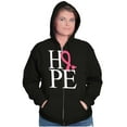 thumbnail image 1 of Hope Pink Ribbon Breast Cancer BCA Zip Hoodie Sweatshirt Women Brisco Brands S, 1 of 6