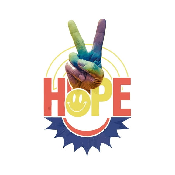 Hope Positive Affirmation Encouraging Life Quote Wall Art Sticker Designs Vinyl Stickers For Home House Walls Rooms Windows Bedroom Decoration Size (12x12 inch)
