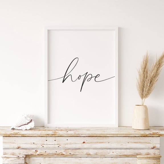 Hope Print Bible Verse Wall Art Sing Scripture Christian Farmhouse Decor Bedroom Unframed Paper Print