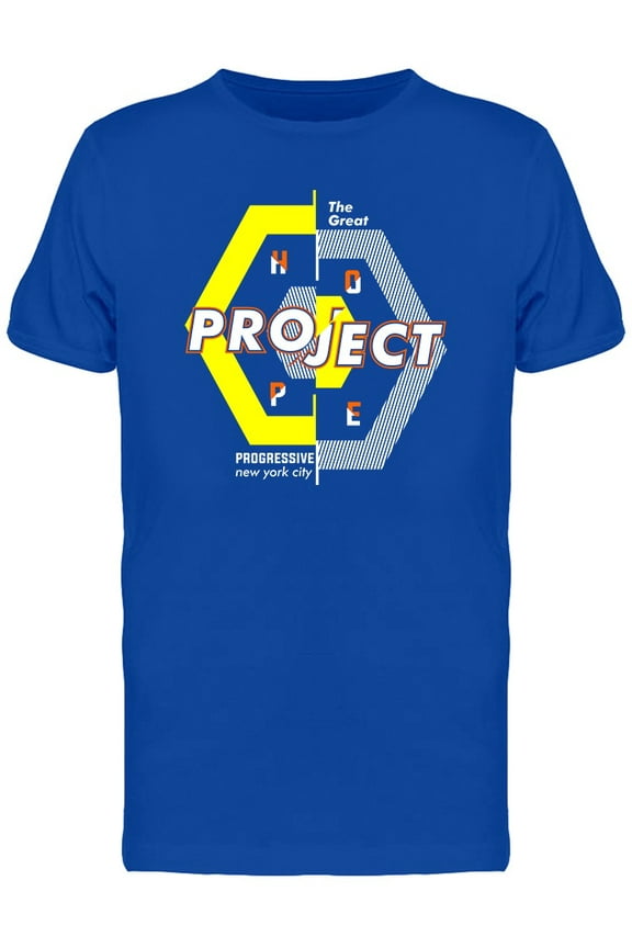 Hope Project Typography T-Shirt Men -Image by Shutterstock, Male Medium
