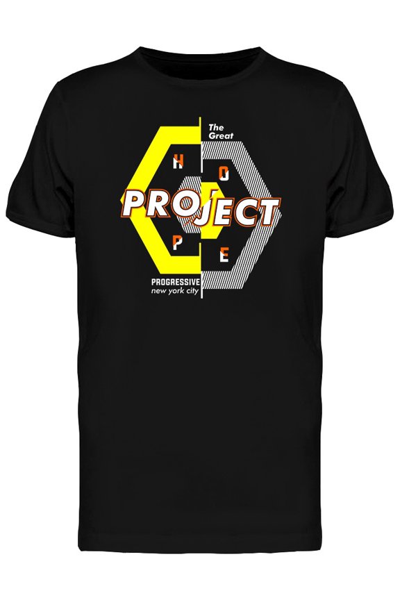 Hope Project Typography T-Shirt Men -Image by Shutterstock, Male x-Large