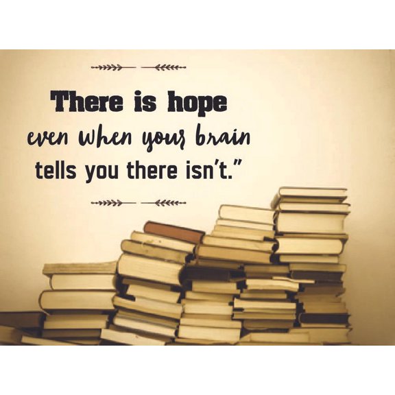 There Is Hope Quote Positive Life Motivation Inspiration Quotes Motivational Saying Wall Art Sticker Designs Vinyl Stickers For Home House Walls Rooms Windows Bedroom Decoration Size (8x10 inch)