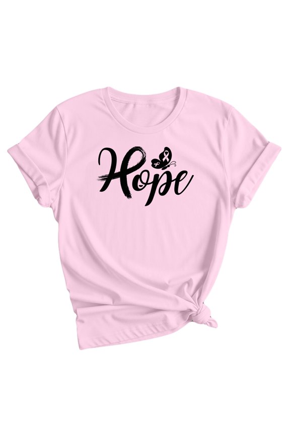 Hope Ribbon Butterfly Awareness Womens T-Shirt Support Cause All Size S-5XL