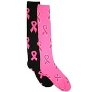 Hope Ribbon Mismatch Knee Socks Large 10-12