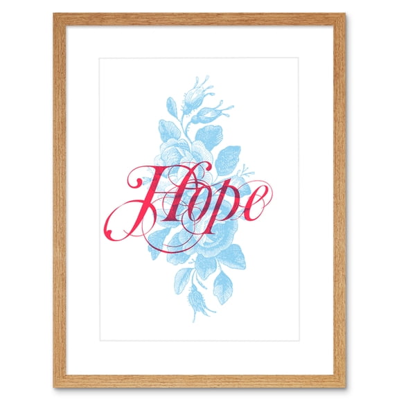 Hope Rose Bush Artwork Framed Wall Art Print 9X7 Inch