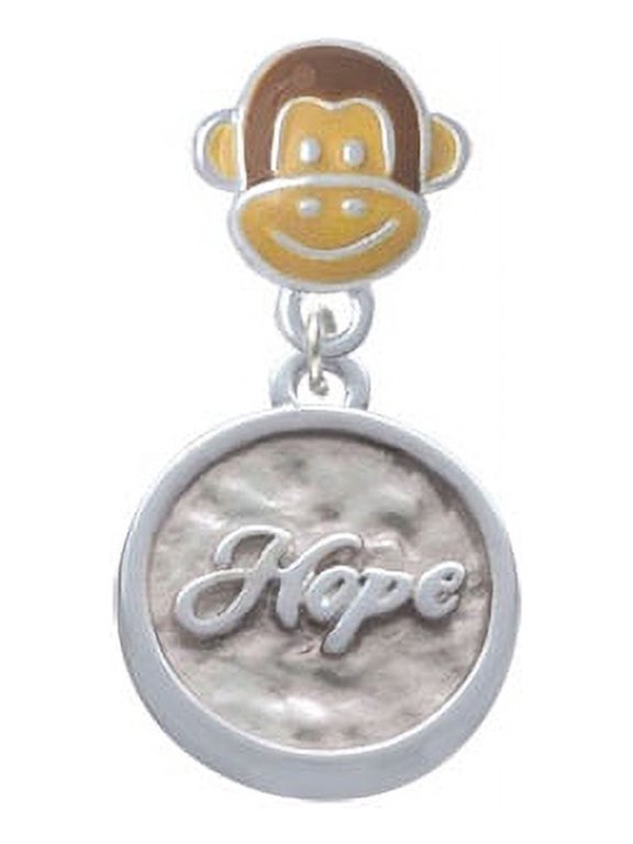 Hope - Round Seal - Monkey Face Charm Bead
