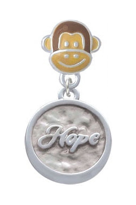 Hope - Round Seal - Monkey Face Charm Bead