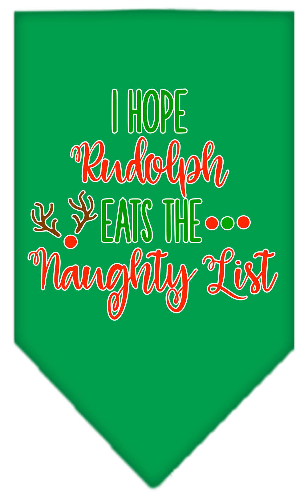 Hope Rudolph Eats Naughty List Screen Print Bandana - Walmart.com