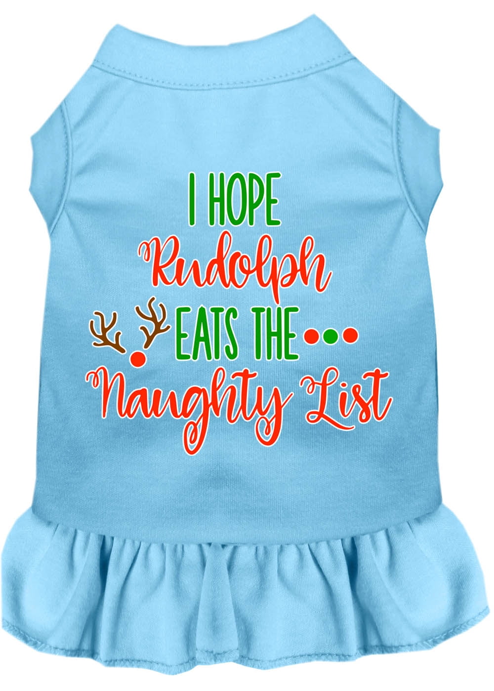 Hope Rudolph Eats Naughty List Screen Print Dog Dress Xxx-large Baby Blue -  Walmart.com