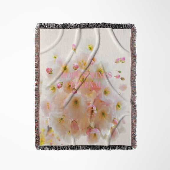 Hope Springs Eternal On A Spring Bouquet, Woven Blanket