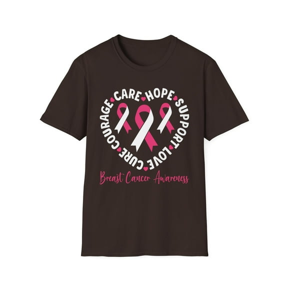 Hope Support Love Breast Cancer Awareness Month Pink Ribbon TShirt