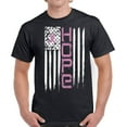 thumbnail image 1 of Hope TShirt for Men Pink Ribbon USA Flag Mens T-Shirt - S M L XL 2XL 3XL 4XL 5XL Graphic Tee - Breast Cancer Awareness Pink Support Gifts Shirt for Him, 1 of 2