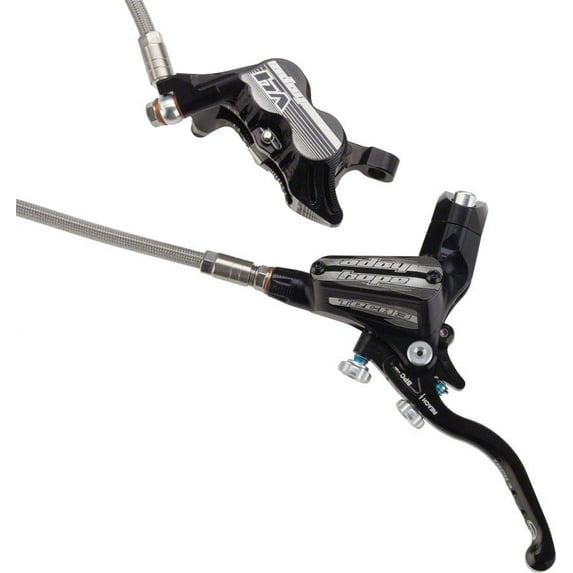 Hope Tech 3 V4 Disc Brake and Lever - Front, Hydraulic, Post Mount, Black