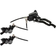 Hope Tech 3 V4 Duo Disc Brake and Lever - Left Hand, Front and Rear, Hydraulic, Post Mount, Black