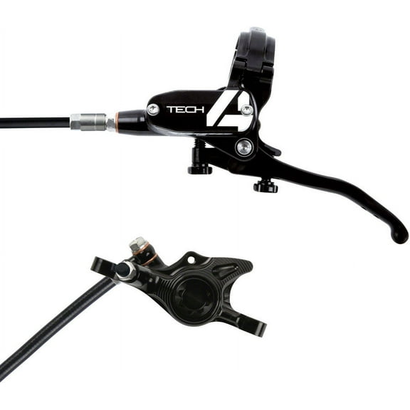 Hope Tech 4 X2 Disc Brake and Lever Set - Front, Hydraulic, Post Mount, Black