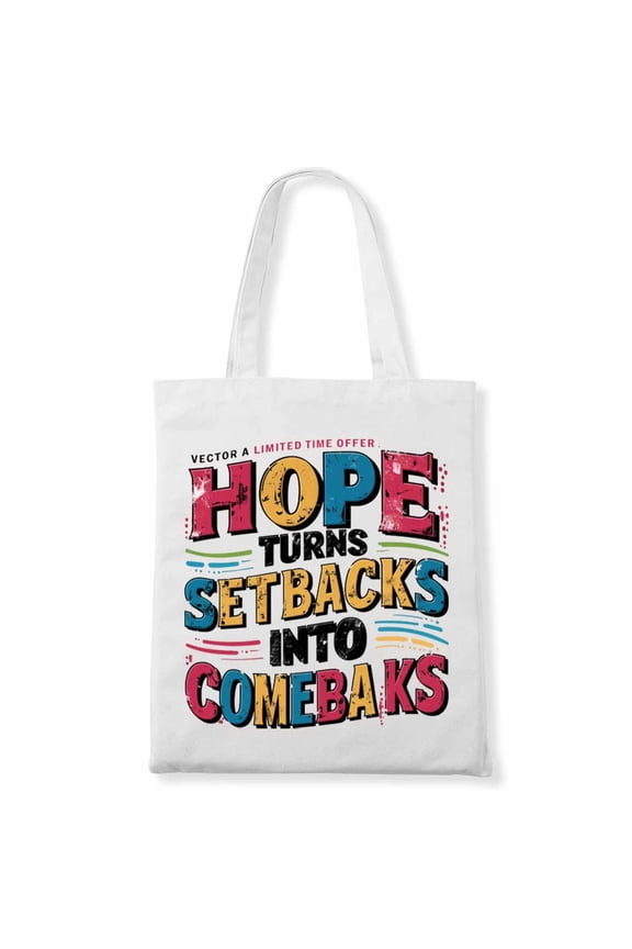 Hope Turns Setbacks Into Comebacks Scary Carved Pumpkin Face Halloween Costume Canvas Bag 2Pcs