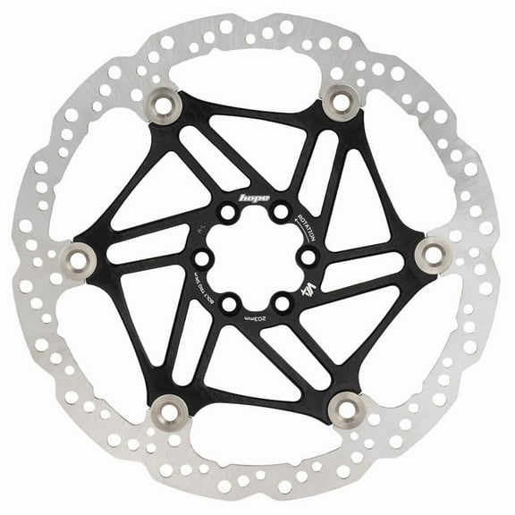 Hope V4 Vented Disc Rotor, 6-Bolt, Float/Wave, 203mm, Blk