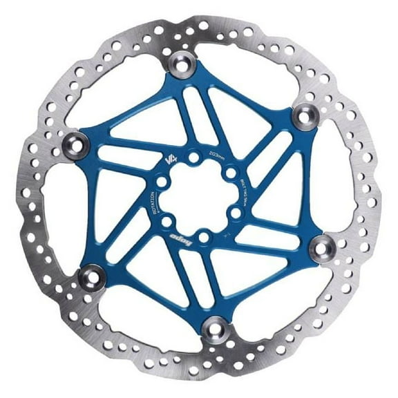 Hope V4 Vented Disc Rotor, 6-Bolt, Float/Wave, 203mm, Blue