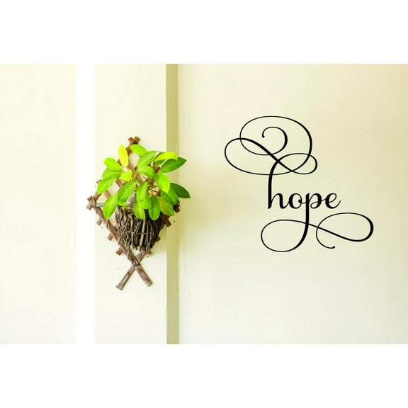 Hope Vinyl Wall Decal for Home - Vintage Every Night Faith Pray Prayer Serve Cute Wall Décor Bedroom Living Room Entry - Removable High Tact - Size: 18 In x 27 In