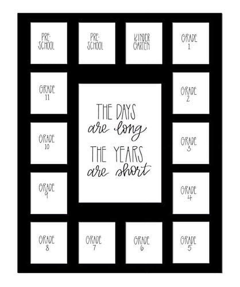 Hope Woodworking School Days Picture Mat with Multiple Openings