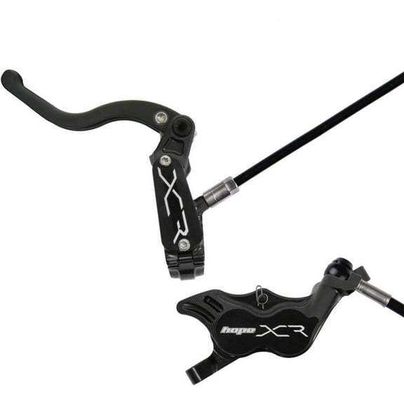 Hope XCR Pro E4 Disc Brake and Lever Set - Front, Hydraulic, Post Mount, Black