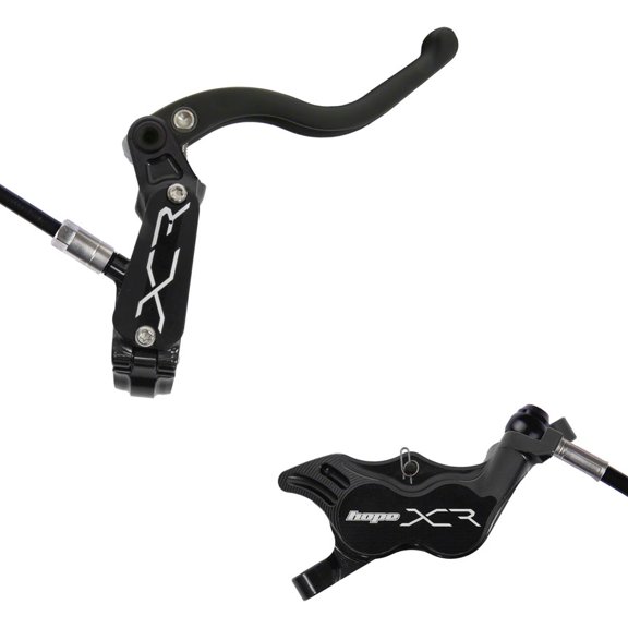 Hope XCR Pro E4 Disc Brake and Lever Set - Rear, Hydraulic, Post Mount, Black