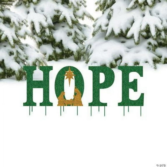 Hope Yard Sign, Christmas, Home Decor, 4 Pieces