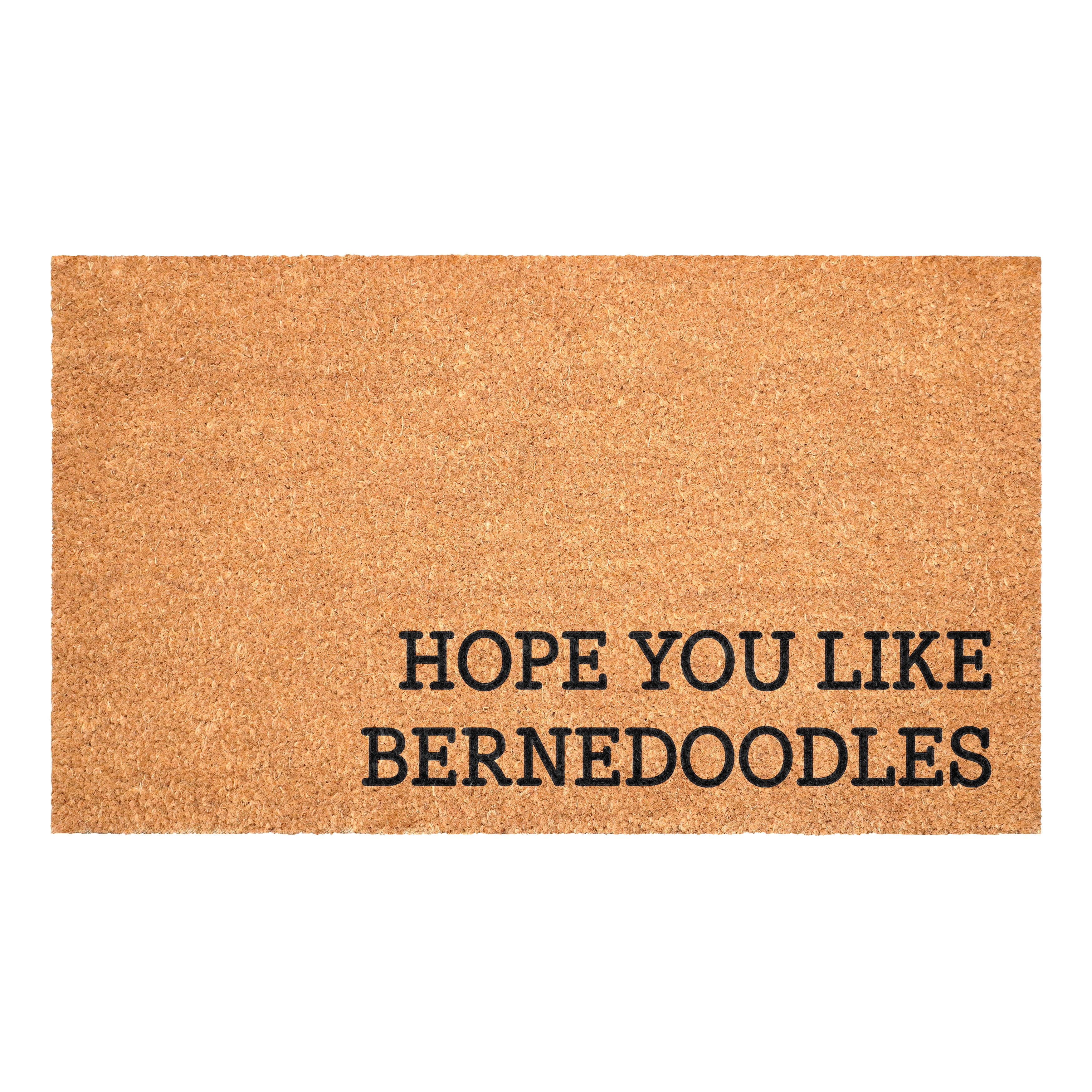 Hope You Like Berne doodles Non Slip Vinyl Backing, Front Doormat, Entryway Doormat, 24x36