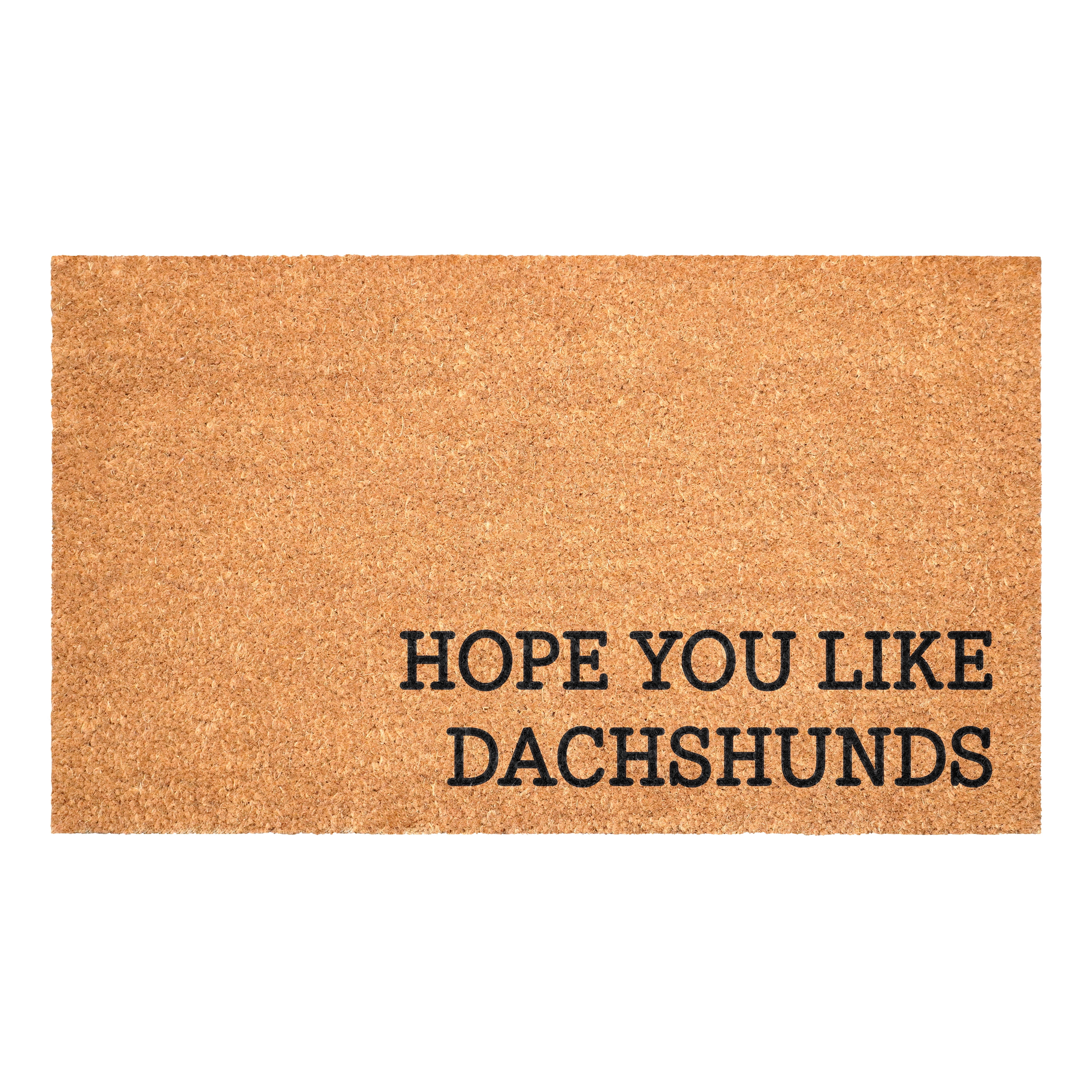 Hope You Like Dachshunds Non Slip Vinyl Backing, Front Doormat, Entryway Doormat, 17"x29"