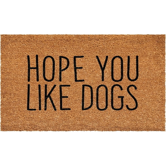 Hope You Like Dogs Mats for Front Door Entry Front Porch Doormat Non-Slip Carpet Rugs Floor Mat Decorative for Home Bathroom Kitchen Indoor 16x24 Inch