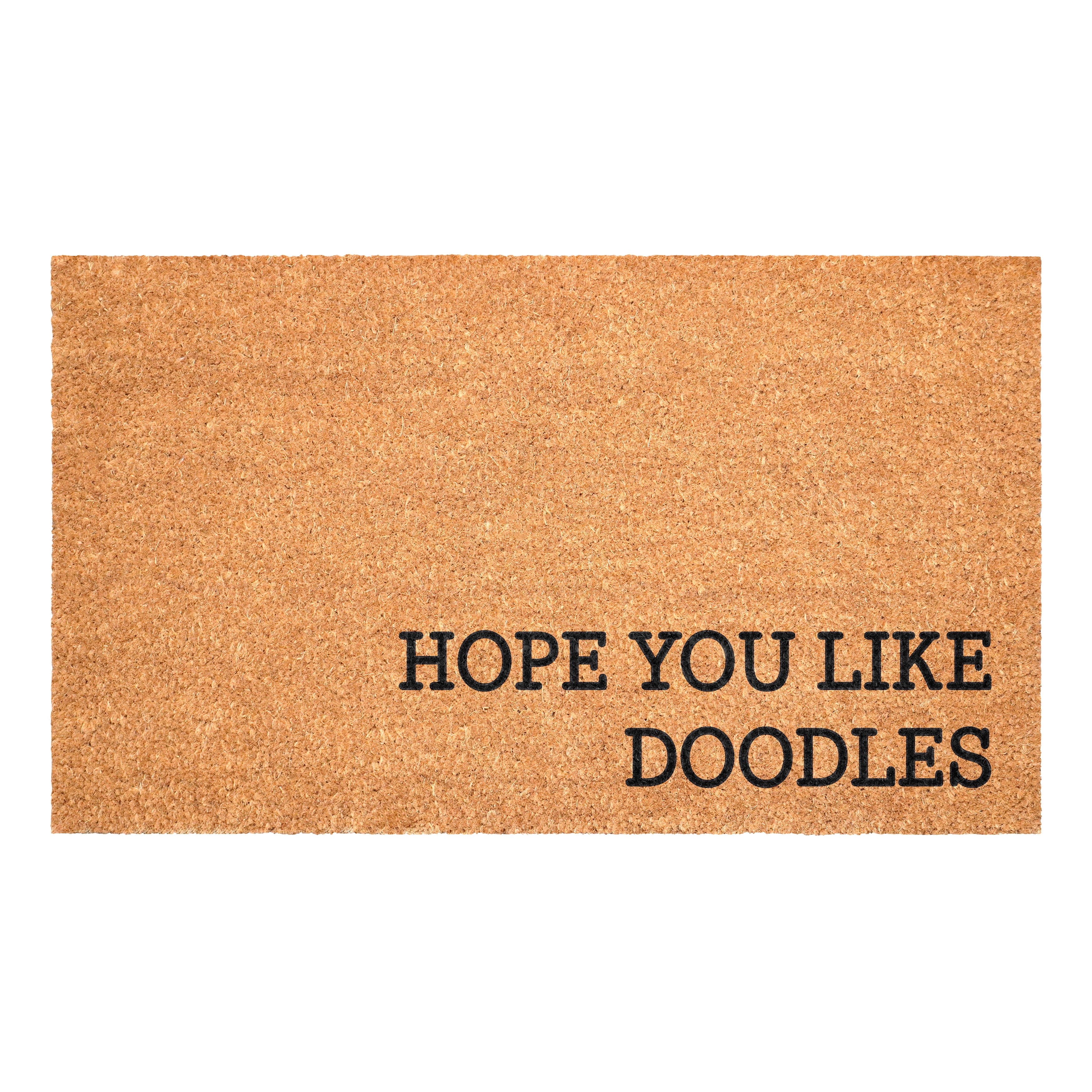 Hope You Like Doodles Non Slip Vinyl Backing, Front Door Mat, Entryway Door Mat, 17"x29"