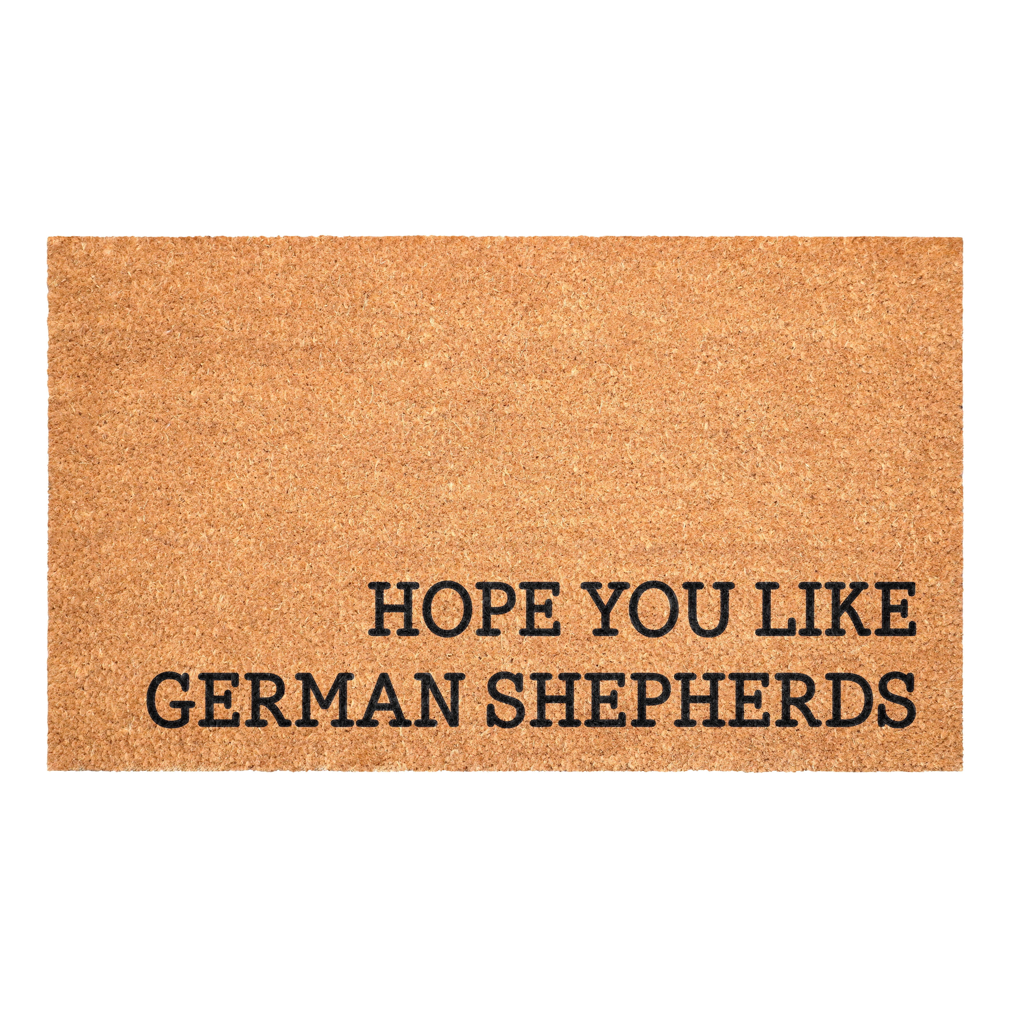 Hope You Like Germen Shepherds Non Slip Vinyl Backing, Front Door Mat, 24"x36"