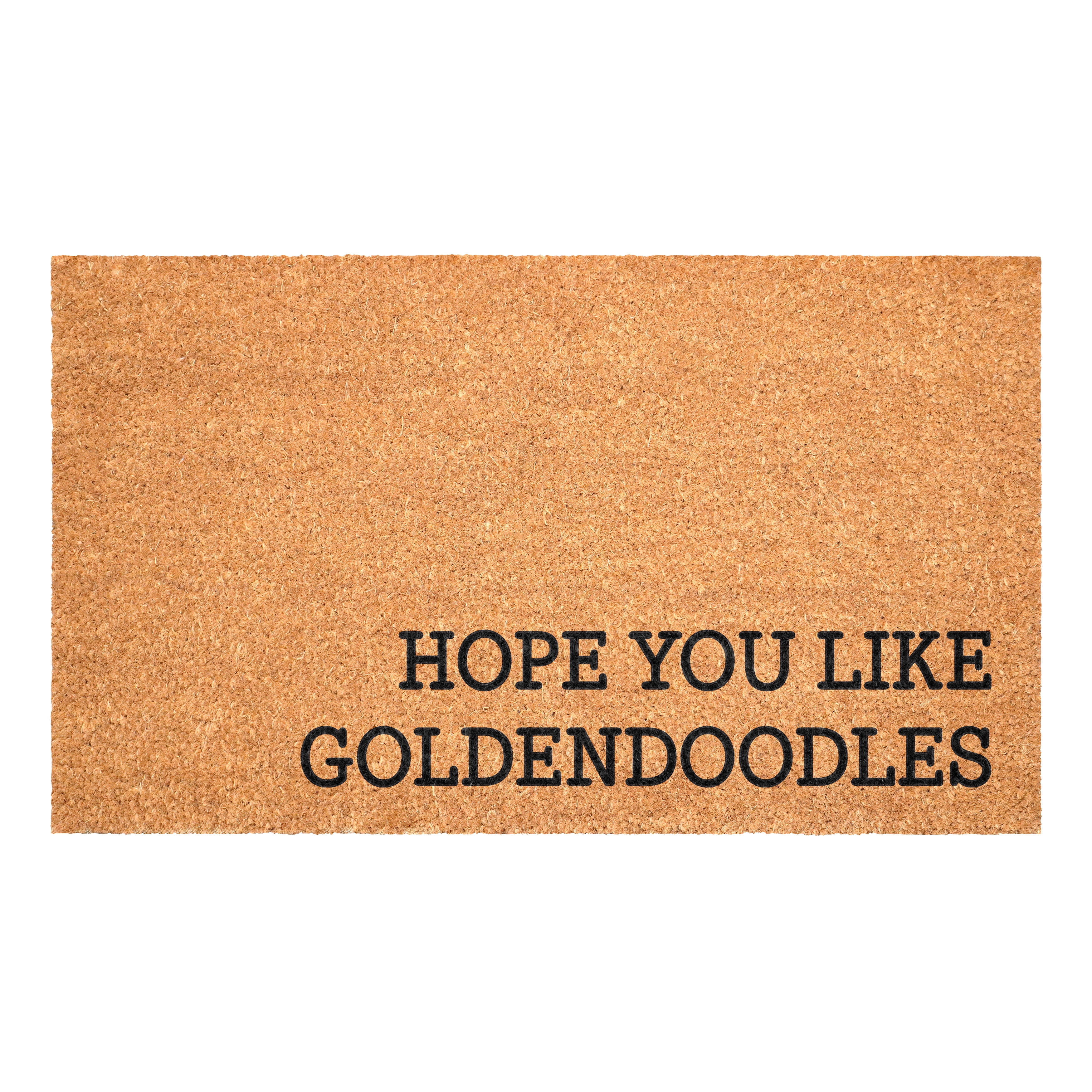 Hope You Like Goldendoodles Non Slip Vinyl Backing, Front Doormat, Entryway Doormat, 24x36