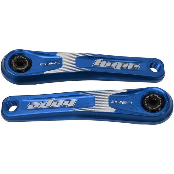 Hope eBike Crankset - 155mm, ISIS, Standard Offset, Blue