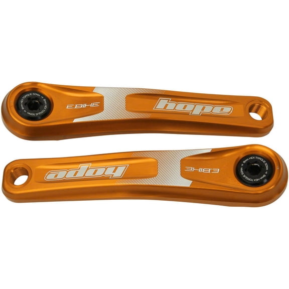 Hope eBike Crankset - 155mm, ISIS, Standard Offset, Orange
