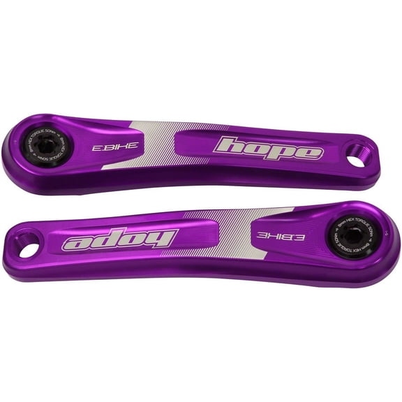 Hope eBike Crankset - 155mm, ISIS, Standard Offset, Purple