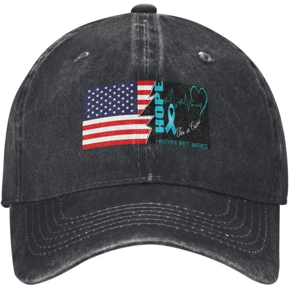 Hope for A Cure Myasthenia Gravis Awareness and America Baseball Cap for Men Women Hat Adjustable Vintage Cotton Dad Caps