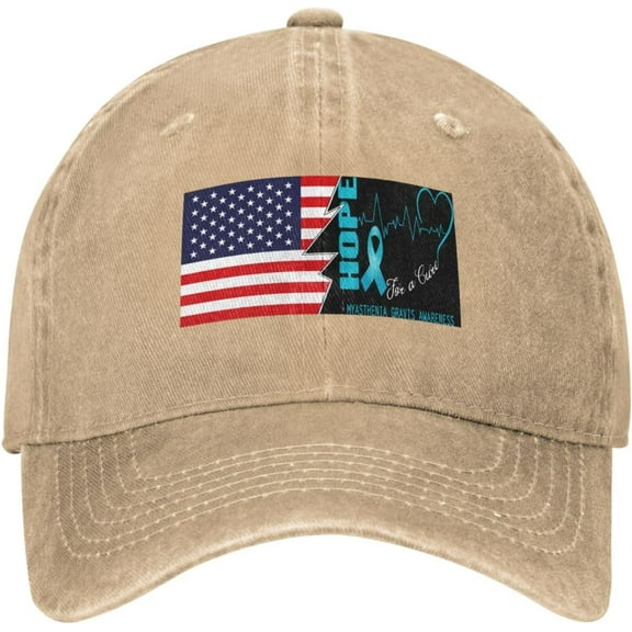Hope for A Cure Myasthenia Gravis Awareness and America Baseball Cap for Men Women Hat Adjustable Vintage Cotton Dad Caps