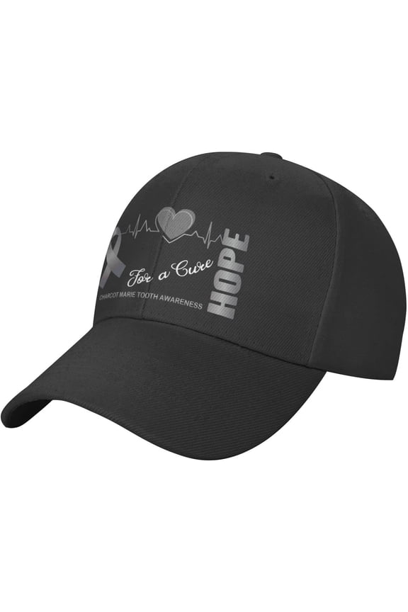 Hope for a Cure Charcot Marie Tooth Awareness Plain Baseball Caps Adjustable Washed Twill Low Profile Dad Hats for Men Women Black