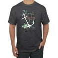 thumbnail image 1 of Hope is An Anchor For The Soul Hebrews 6:19 Inspirational/Christian Men's Graphic T-Shirt, Heather Black, X-Large, 1 of 3