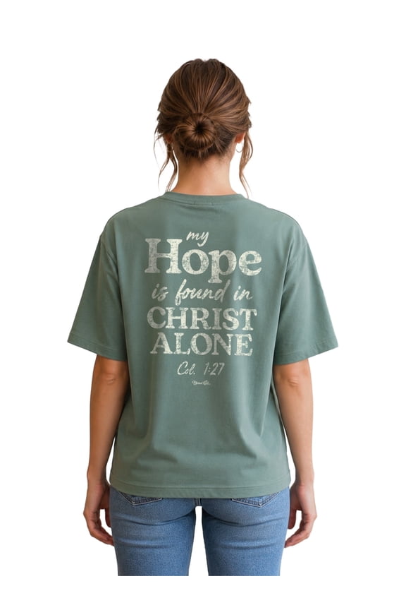 Womens Short Sleeve T-Shirt Hope, Sage, XL