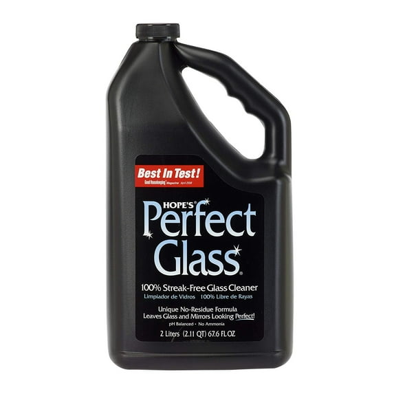 Hope's Perfect Glass Cleaner Refill, 67.6-Ounce, Streak-Free Glass Cleaner Refill, Less Wiping, No Residue Pack of 1