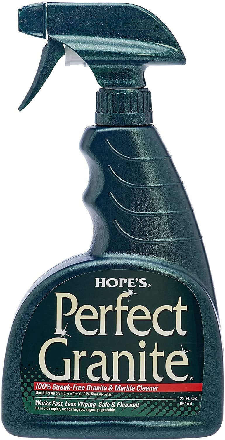 HOPE'S COMPANY Hopes Perfect Granite & Marble Countertop Cleaner, Stain Remover and Polish, Streak-Free, Ammonia-Free, 22 Ounce, Pack of 1