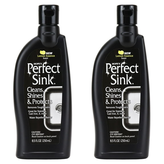 Hope's Perfect Sink Cleaner and Polish, Removes Stains on Stainless Steel, Cast Iron, Porcelain, Etc, 8.5 Fl Oz, 2 Pack