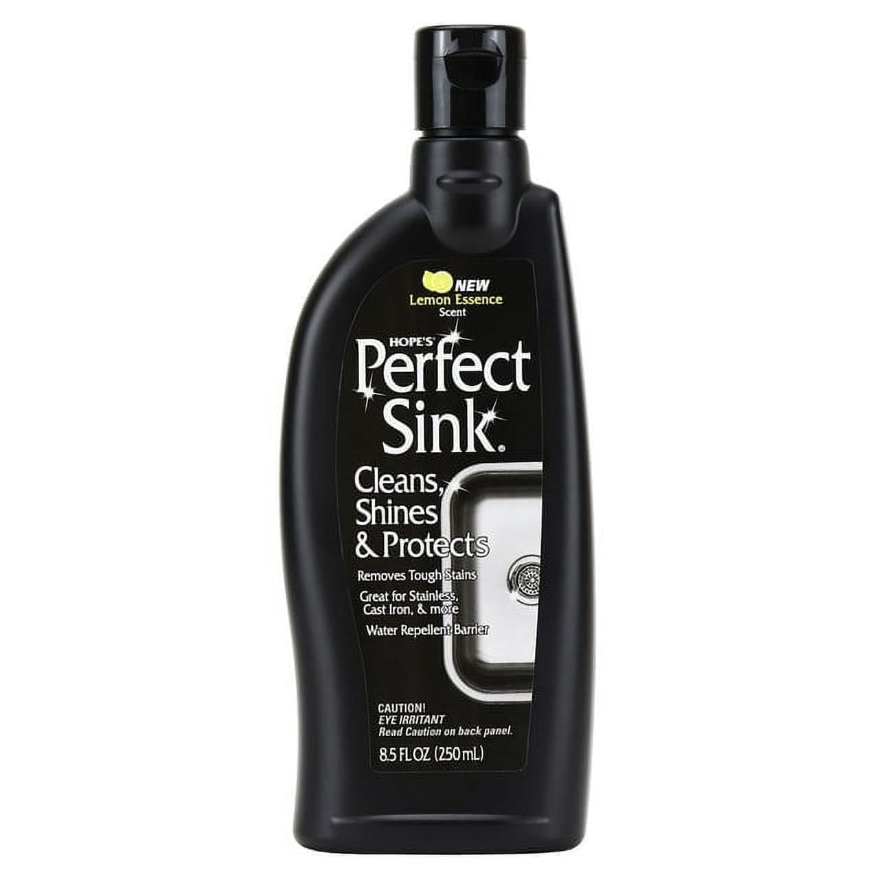 Hope's Perfect Sink Cleaner and Polish, Removes Stains on Stainless Steel, Cast Iron, Porcelain, Etc, 8.5 Fl Oz