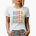thumbnail image 1 of Hope with Flowers, Groovy Retro Wavy Text Merch Gift, White T-Shirt, Small, 1 of 5