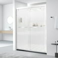 thumbnail image 1 of HopeHub Double Sliding Shower Door, 56-60" W x 76" H Framed Shower Door with 5/16"(8mm) SGCC ANSI Clear Tempered Glass,Aluminum Door Frame,Stainless Steel Pull Handle,Seal Strip for Waterproof, 1 of 10
