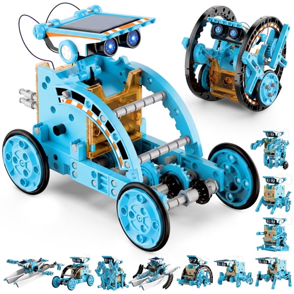 HopeRock 12-in-1 Solar Robot Kit, STEM Toys for Boys Age 8-11 Years, DIY Solar Powered Robotics Set, Educational Engineering Building Science Toy Gift for Kids Boys & Girls.