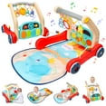 HopeRock 2 in 1 Baby Play Mat & Baby Walker, Boys Girls Toddlers Gym